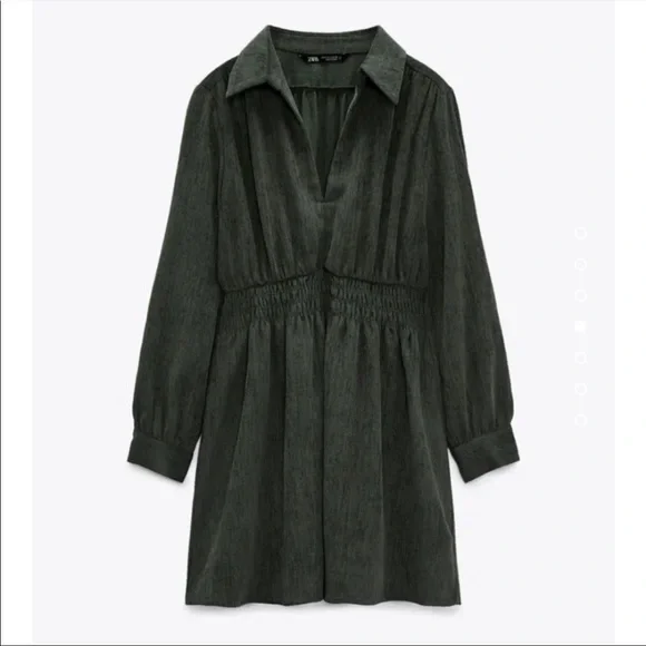 corduroy shirt dress zara ZARA CORDUROY SHORT DRESS